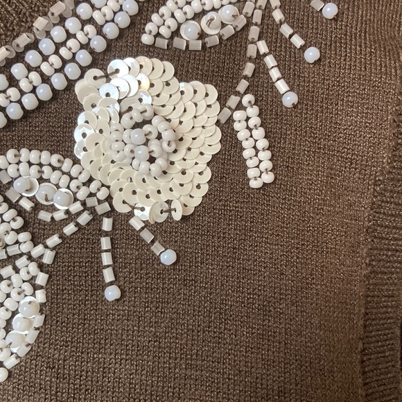 ANN TAYLOR exquisite beaded sleeveless sweater, NWT, MSRP $78, small. - Picture 5 of 7